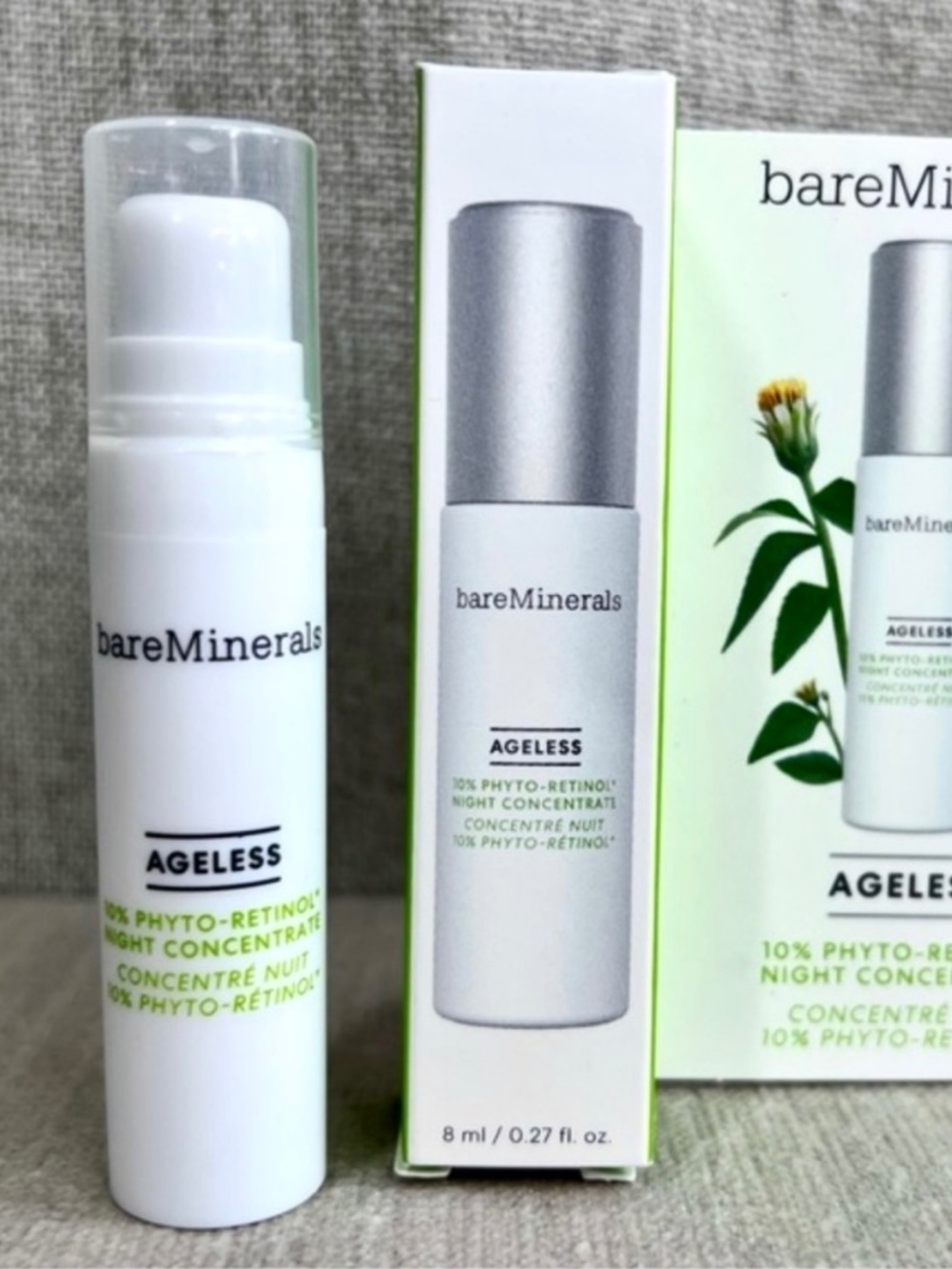 ❤️3 for $25❤️ bareMinerals Ageless 10% Phyto-Retinol Night Concentrate mini